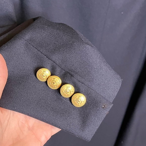 POLO RALPH LAUREN Classic 2 Button Navy Blazer with Gold Buttons Wool Size 44L - Picture 5 of 7